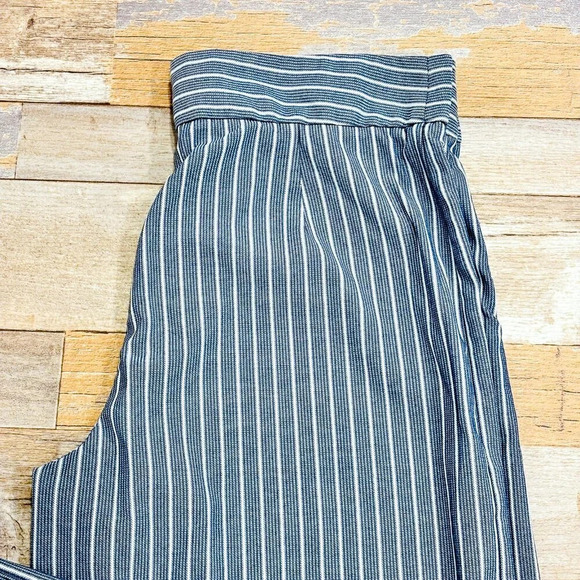 BELLE  VERE Wide blue and white striped pants - Picture 2 of 8